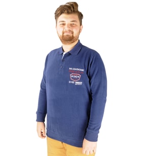 Mode XL Erkek Sweat Polo Selanik The Lightgouse 20443 Indigo