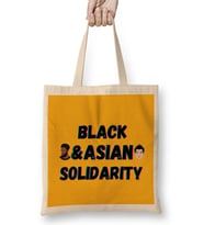 Black Asian Solidarity Stop AAPI Hate Bez Çanta Uzun Saplı
