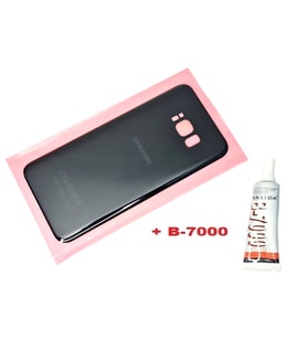 Tkgz Samsung Galaxy S8 PLUS Arka Pil Batarya Kapağı (CAM+B-7000) SİYAH