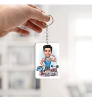 Kişiye Özel Vücut Geliştiren Erkek Karikatürlü Anahtarlık