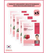 Dermal Yenileyici, Nemlendirici, Besleyici Barbados Kirazı Özlü Kolajen Maske 23gr 5 Adet