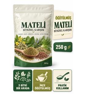 ÇareBurada Öğütülmüş Mateli Bitkisel Karışım 250 g - 5'i Bir Arada Doğal Öğütülmüş Bitki Tozu