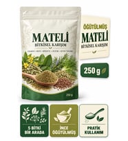 ÇareBurada Öğütülmüş Mateli Bitkisel Karışım 250 g - 5'i Bir Arada Doğal Öğütülmüş Bitki Tozu
