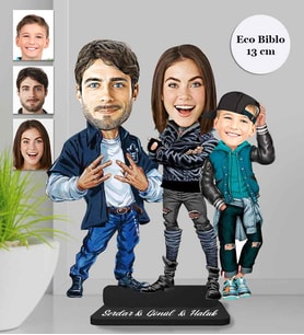 Kişiye Özel Aile Ahşap Eco Biblo -21