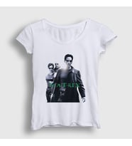 Presmono Kadın Beyaz Neo Film The Matrix T-Shirt 253922tt