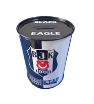 Beşiktaş Metal Kumbara Orta Boy Orjinal Lisanslı 1 Adet Bjk Kumbara Taraftar Kumbara Kara Kartal 12x9 cm (Siyah)