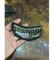 BONCUK İŞLEME YARIM AY ARMA DİKİŞ APLİKE 11X4 CM