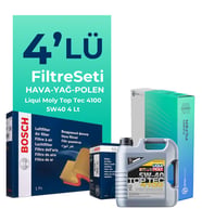 BOSCH Fiat Idea 1.3 Dizel Filtre Bakım Seti Liqui Moly Motor Yağlı (2004-2010) 4 Lü