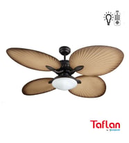 Kaşkar-Taflan T52040-L Aydınlatmalı Uzaktan Kumandalı Tavan Vantilatörü (Kahverengi-K.Kahve)