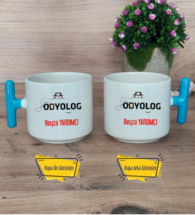 Odyolog Kupa Bardak T Mavi Kulplu Tıp Bayramı Hediyesi