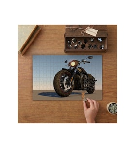 Motosiklet Tasarımı 240 parça Ahşap Puzzle Ahşap Kutuda MP01988