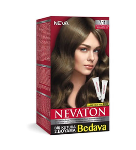 SET SAÇ BOYASI BİR KUTUDA 2 BOYAMA  7.11 KUMRAL YOĞUN KÜLLÜ