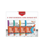 Günay Yayıncılık 8.sınıf Bumerang Soru Bankası Seti 4 Kitap Günay Yayınları (Çok Renkli)