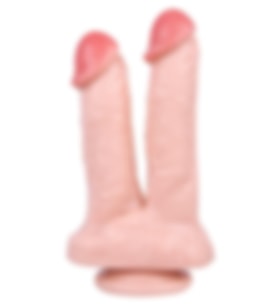 Konyax Realistik 21 cm Çiftli Dildo