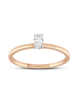 0.20 Karat Oval Tektaş Pırlanta Yüzük
