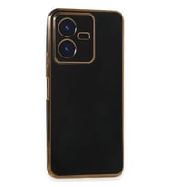 Newface Vivo Y22 2022 Kılıf Volet Silikon - Siyah