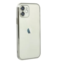 Newface iPhone 12 Kılıf Razer Lensli Silikon - Gümüş