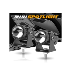 1 Adet Beyaz / Sarı Renkli Universal Motosiklet Sis Farı Mini Spot Lens Led Far Uyumlu
