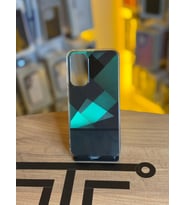 Samsung A25 Uyumlu Kristal Görünümlü Geometrik Desenli Parlak Kılıf (Koyu Yeşil)