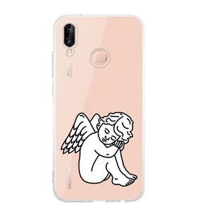 Huawei P20 Lite Uyumlu Baskılı Yumuşak Silikon Şeffaf Telefon Kılıfı