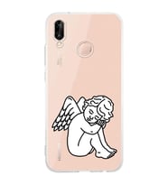 Huawei P20 Lite Uyumlu Baskılı Yumuşak Silikon Şeffaf Telefon Kılıfı