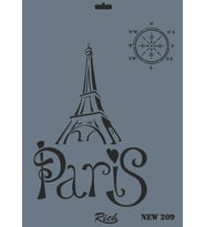 Rich New Seri N-209 Stencil 35x25 cm