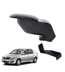 Dacia Logan Sedan 2007 Delmesiz Çelik Ayaklı Siyah Kolçak Kol Dayama