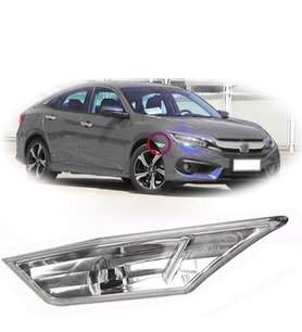 Honda Civic Çamurluk Sinyal Lambası 2016--2020 Modeller Sol Taraf