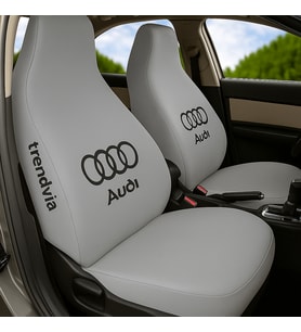 Audi Uyumlu Penye Koltuk Kılıfı Seti Ön ve Arka Oto Kılıf Takımı (Gri)