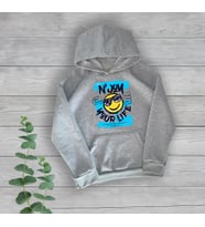 N'Joy Your Life Göğüs Baskılı Unisex Oversize Gri Sweatshirt