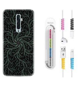 Oppo Reno 2Z 4 Lite 4 Pro 5 6 7 A31 Kılıf Kablo Koruma Spiral Silikon Sarmaşıklar 1675