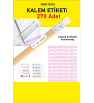 isimli Okul Kalem Etiketi  Kalem Sticker Seti 270 Adet
