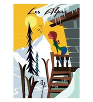 Les Alpes Poster Tablo Ahşap Poster Dekoratif