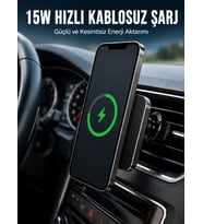 Manyetik Kablosuz Araç Şarj Cihazı 15W MagSafe Araç İçi Telefon Tutucu