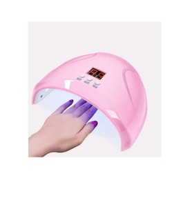 Pembe 18 Ledli Zaman Ayarlı UV Lamba Tırnak Oje Kurutucu- Tırnak Jeli Kurutucu LCD ekran_re