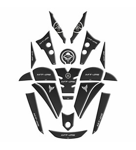 Yamaha Mt25 2020 - 2024 Uyumlu Full Tank Pad Set 007