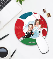 Kişiye Özel Karikatür Evli Çift Tasarımlı Mouse Pad 118