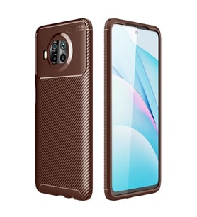 Mi 10T Lite Auto Focus Karbon Kapak - Kahverengi