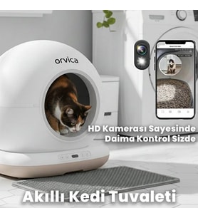 HD Kameralı Akıllı Kedi Tuvaleti (Çok Renkli)