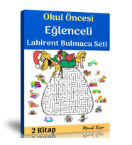 Okul Öncesi Eğlenceli Labirent Bulmaca Kitap Seti (2 Fasikül Kitap)