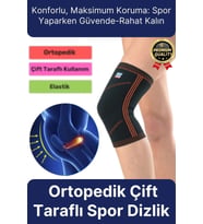 Premium Seri Konforlu Maksimum Koruma Ortopedik Çift Taraflı Elastik Örme Likralı Spor Dizlik Unisex (Çok Renkli)