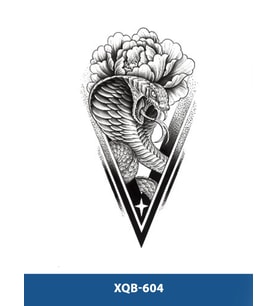 XQB-604 ORTA BOY KOBRA YILAN DESEN GEÇİCİ DÖVME-TATTO