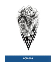 XQB-604 ORTA BOY KOBRA YILAN DESEN GEÇİCİ DÖVME-TATTO