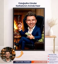 Kişiye Özel Patron Çerçeveli Tablo ,Meslek Karikatürü,Meslek Karikatürü,Kişiye Özel Karikatür,Karikatür Biblo