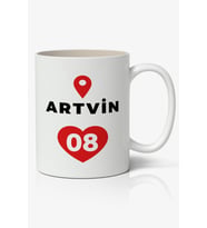 Artvin Baskılı Kupa Bardak Baskılı Kahve Kupa Bardak