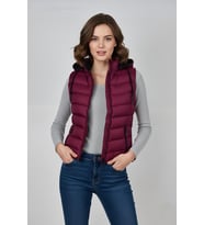 Kadın Kapüşonlu Spor Yelek 5000 BGL-ST04894 (Bordo)