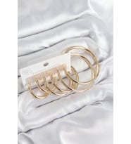 Pirinç Halka Model Gold Renk Kadın Set Küpe