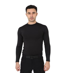 Micro Uzun Kol Asker Tişörtü - Askeri Malzeme (Siyah)