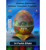 Uzaktan Kumandalı Dinozor Yumurta Galaxy Projektör Bluetooth Hoparlör Sesli Gece Lambası