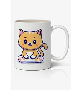 Tatlı Kedi Baskılı Kupa Bardak Baskılı Kahve Kupa Bardak
